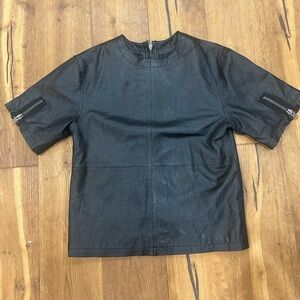 ASOS Black Leather Top